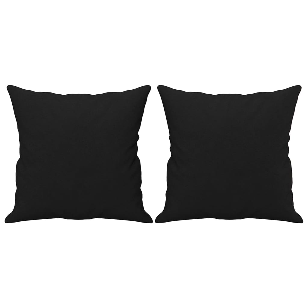 3-seater sofa with cushions black 180 cm microfiber fabric