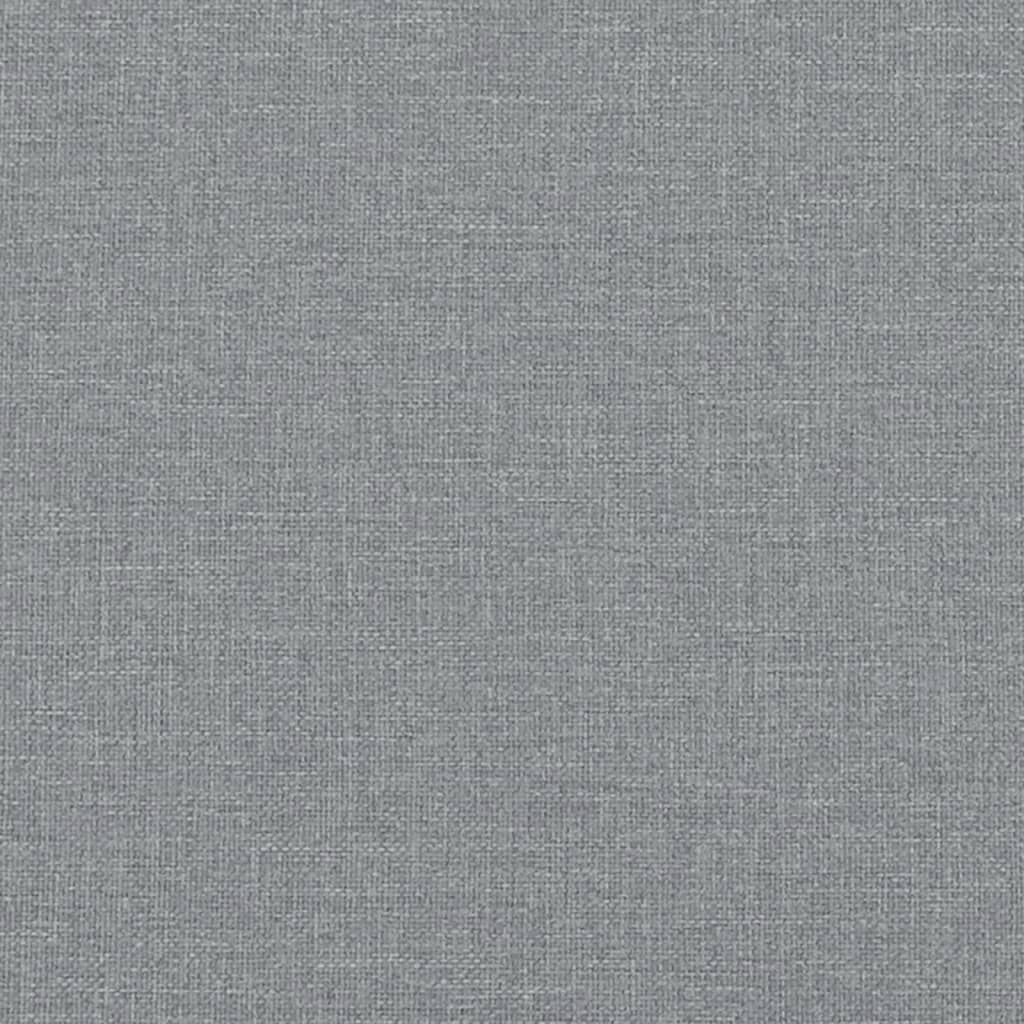 3-Sitzer-Sofa mit Hocker Hellgrau 180 cm Stoff