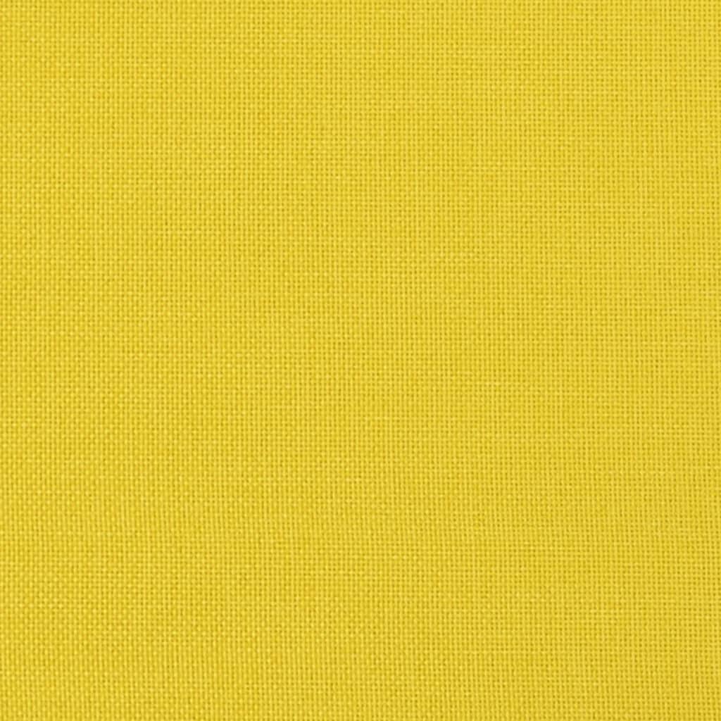 3-seater sofa with footstool light yellow 180 cm fabric