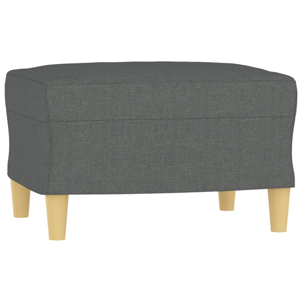 4-piece sofa set with cushions in dark grey fabric