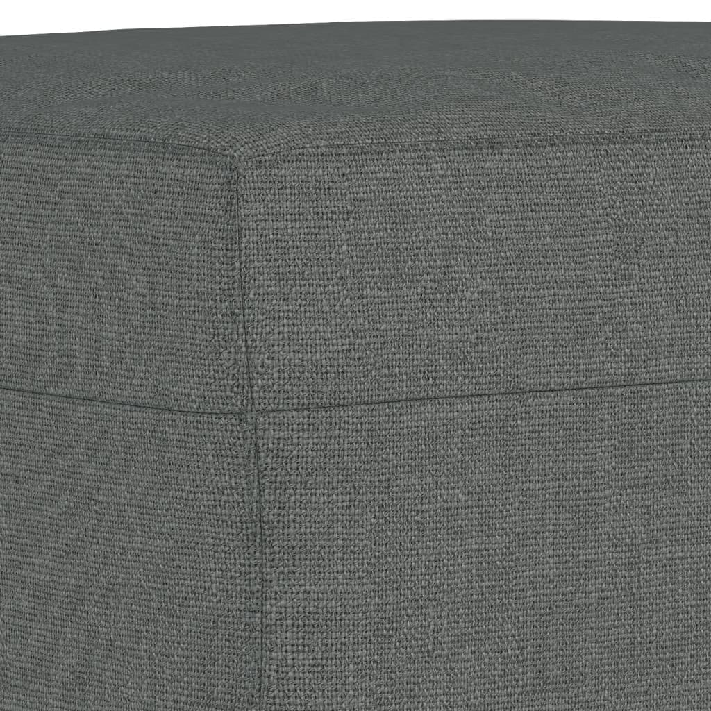 4-piece sofa set with cushions in dark grey fabric
