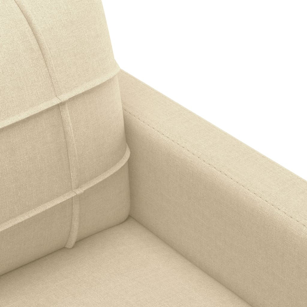 3-piece sofa set with cushions in cream fabric