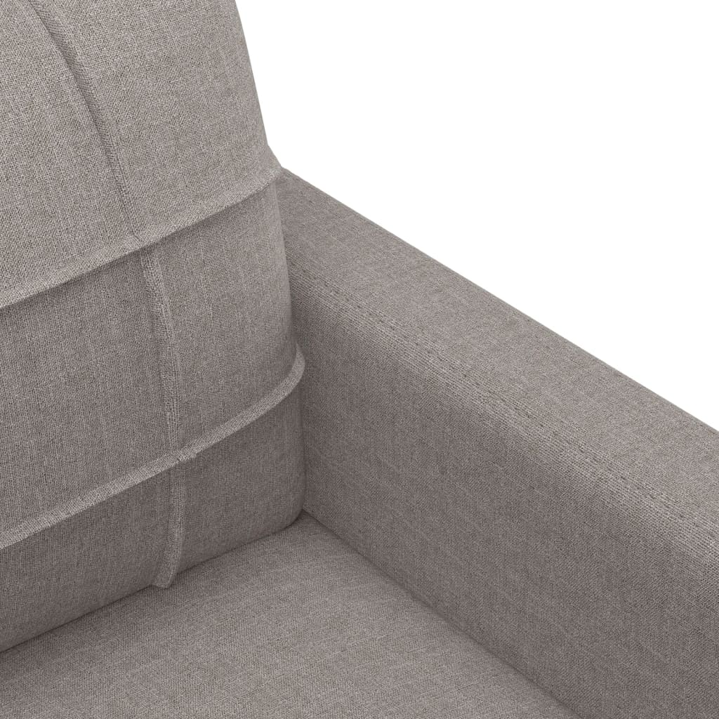 3-piece sofa set with cushions in taupe fabric