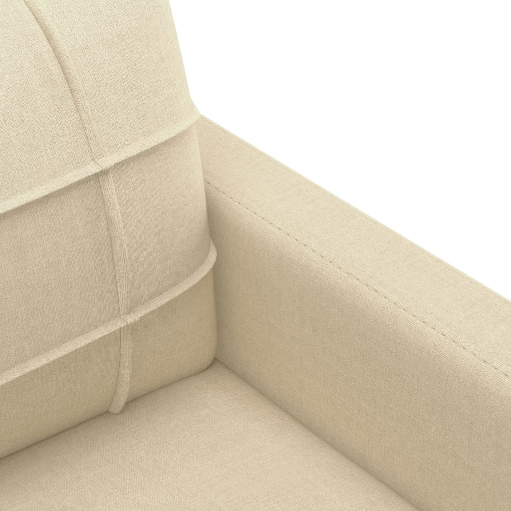 4-piece sofa set with cushions in cream fabric