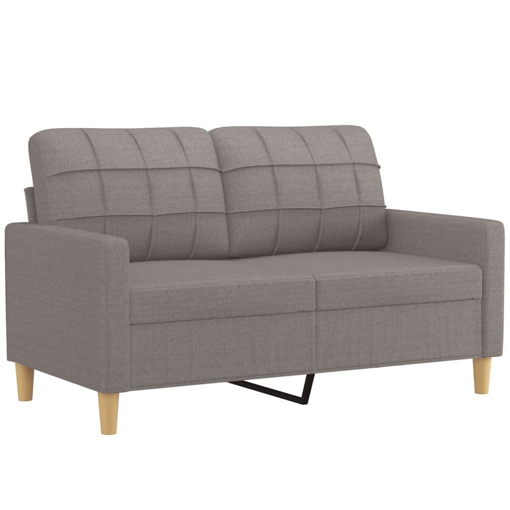 2-piece sofa set with cushions in taupe fabric