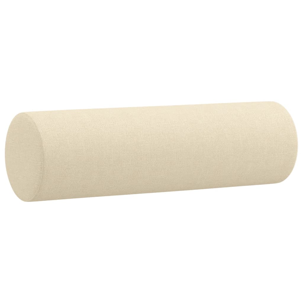 3-piece sofa set with cushions in cream fabric