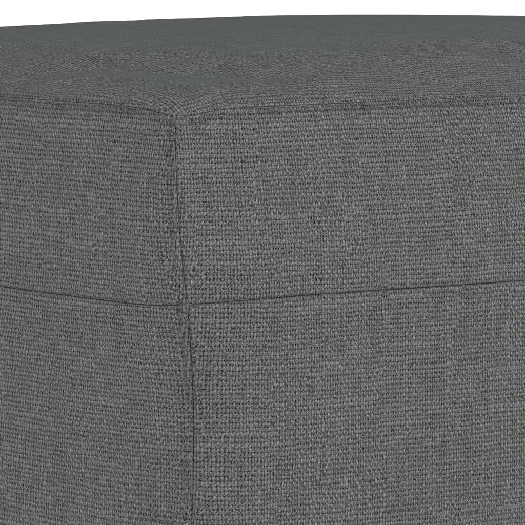 3-piece sofa set with cushions in dark grey fabric