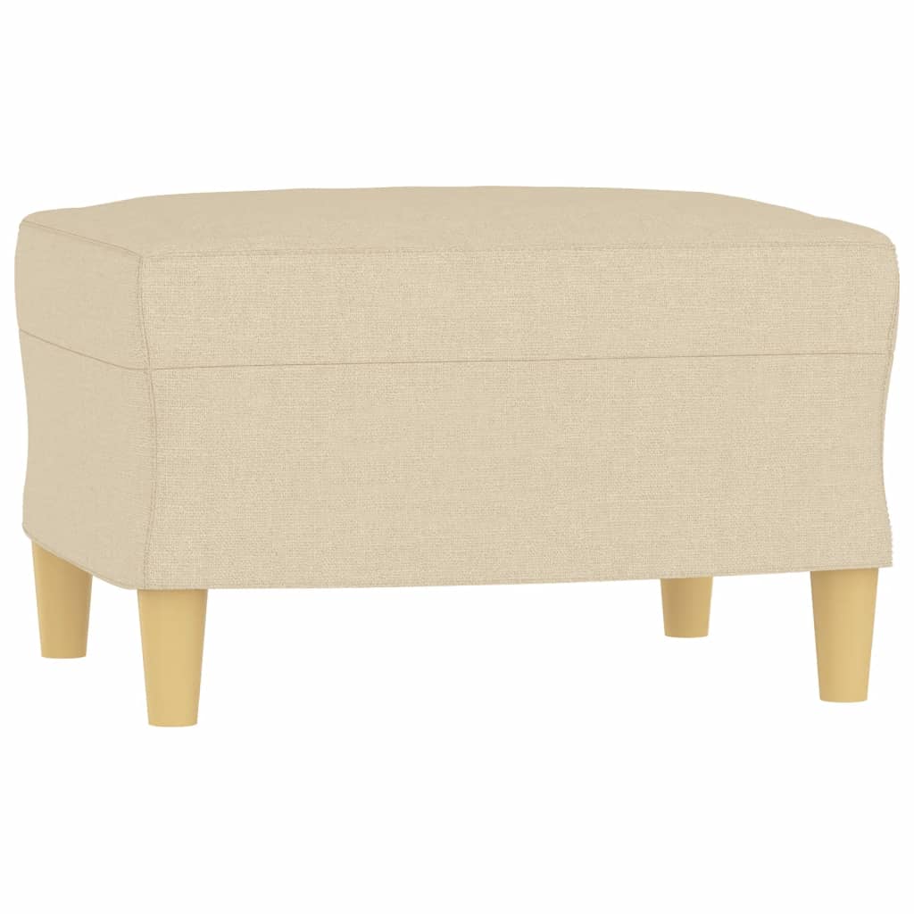 3-piece sofa set with cushions in cream fabric