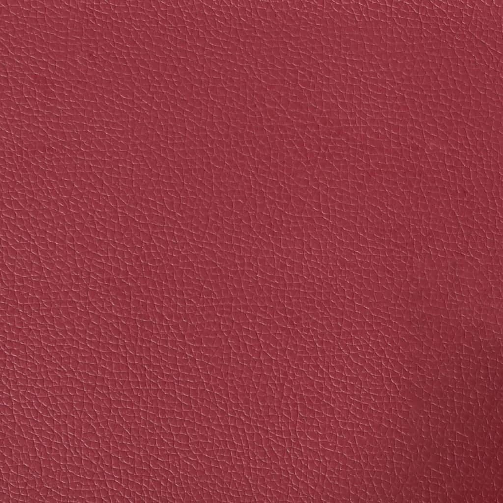 2-piece sofa set with cushions, wine red, faux leather