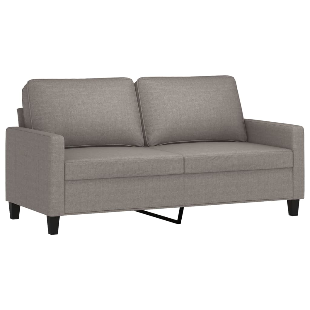 2-piece sofa set with cushions in taupe fabric