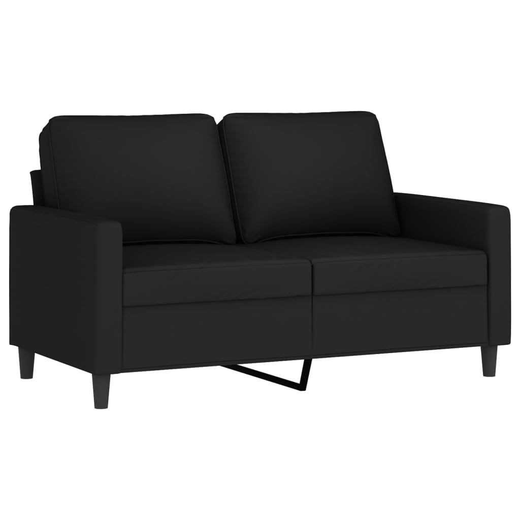 3-piece sofa set with cushions black velvet