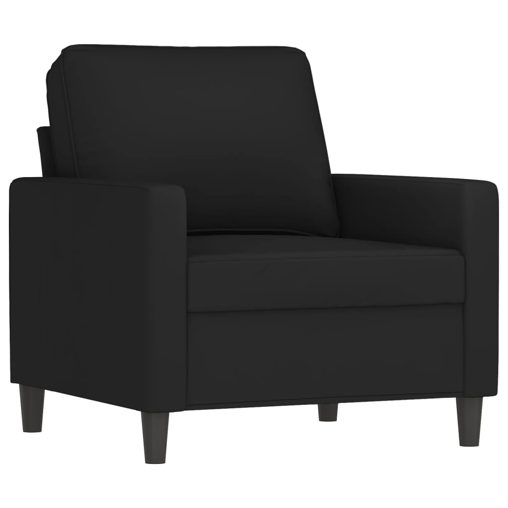 4-piece sofa set with cushions black velvet