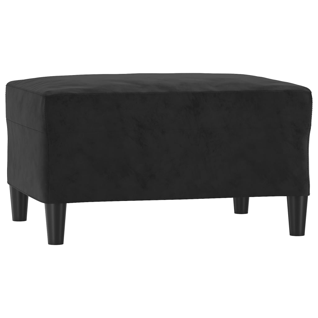 4-piece sofa set with cushions black velvet
