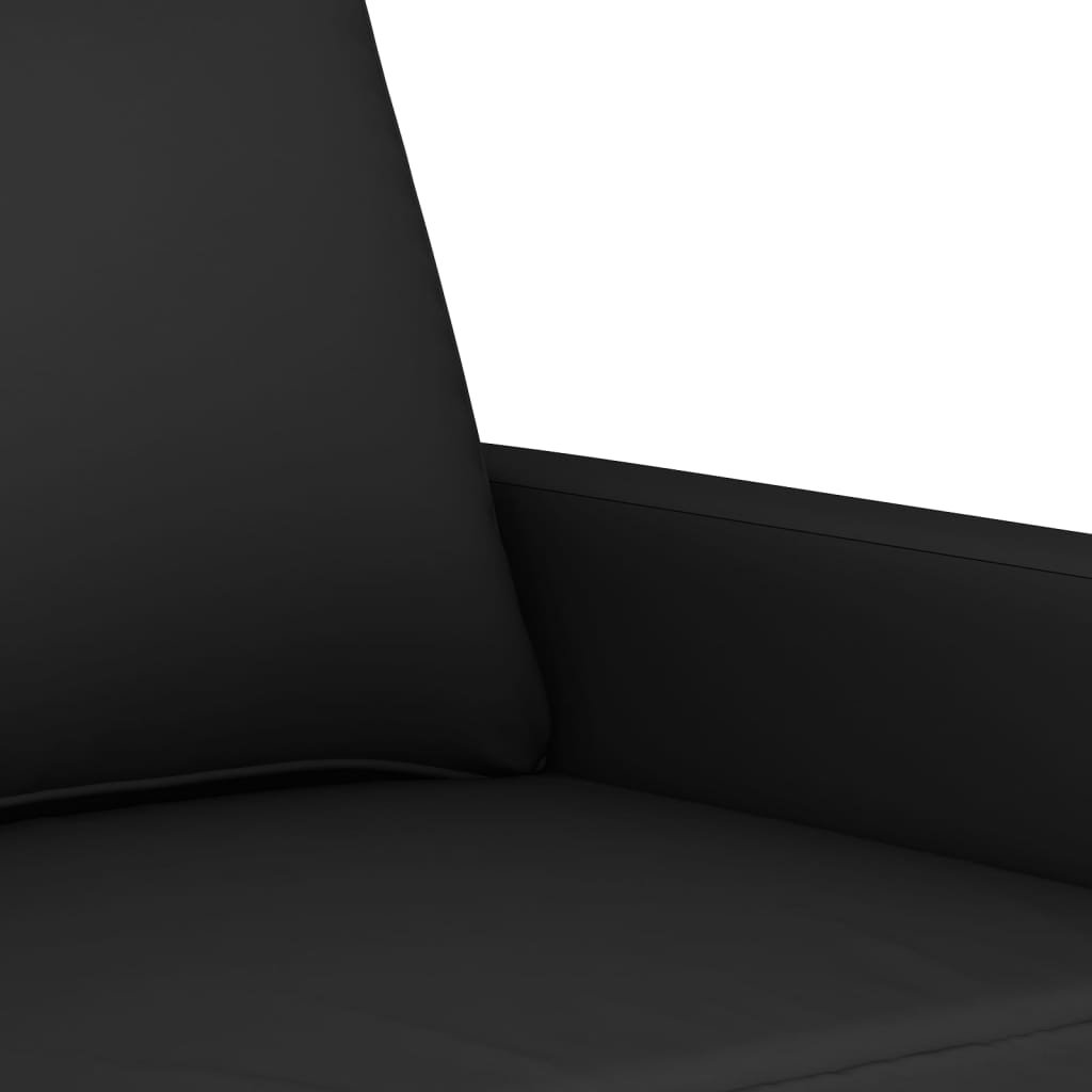 3-piece sofa set with cushions black velvet