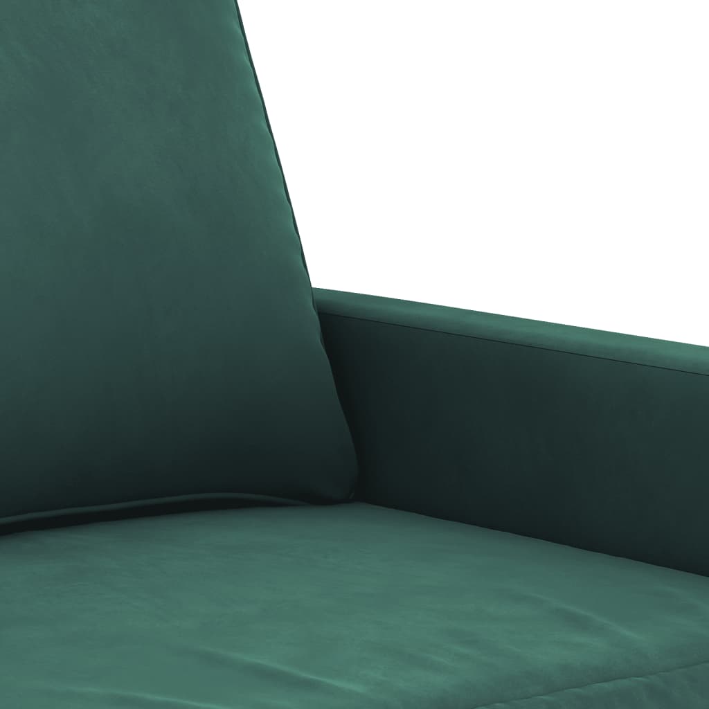 2-piece sofa set with cushions dark green velvet