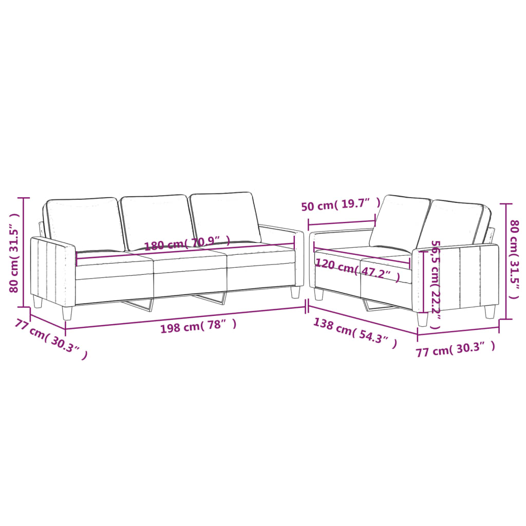 2-piece sofa set with cushions dark green velvet