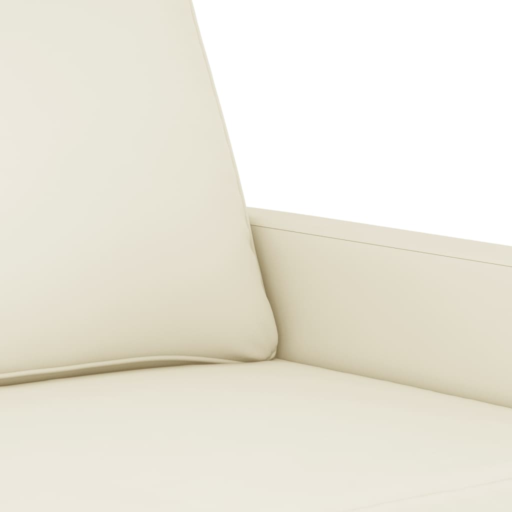 2-piece sofa set with cushions cream velvet
