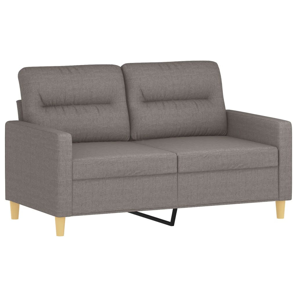 2-piece sofa set with cushions in taupe fabric