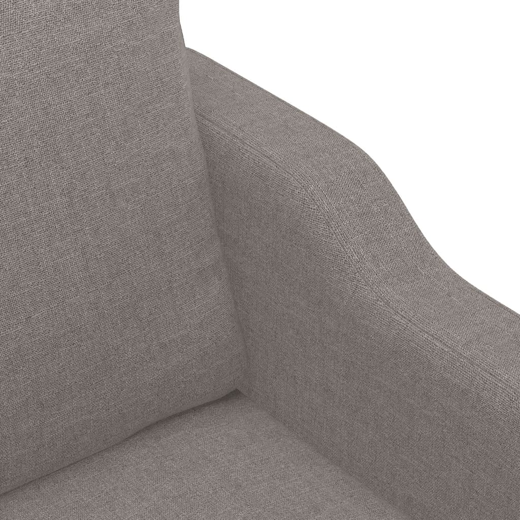 4-tlg. Sofagarnitur mit Kissen Taupe Stoff