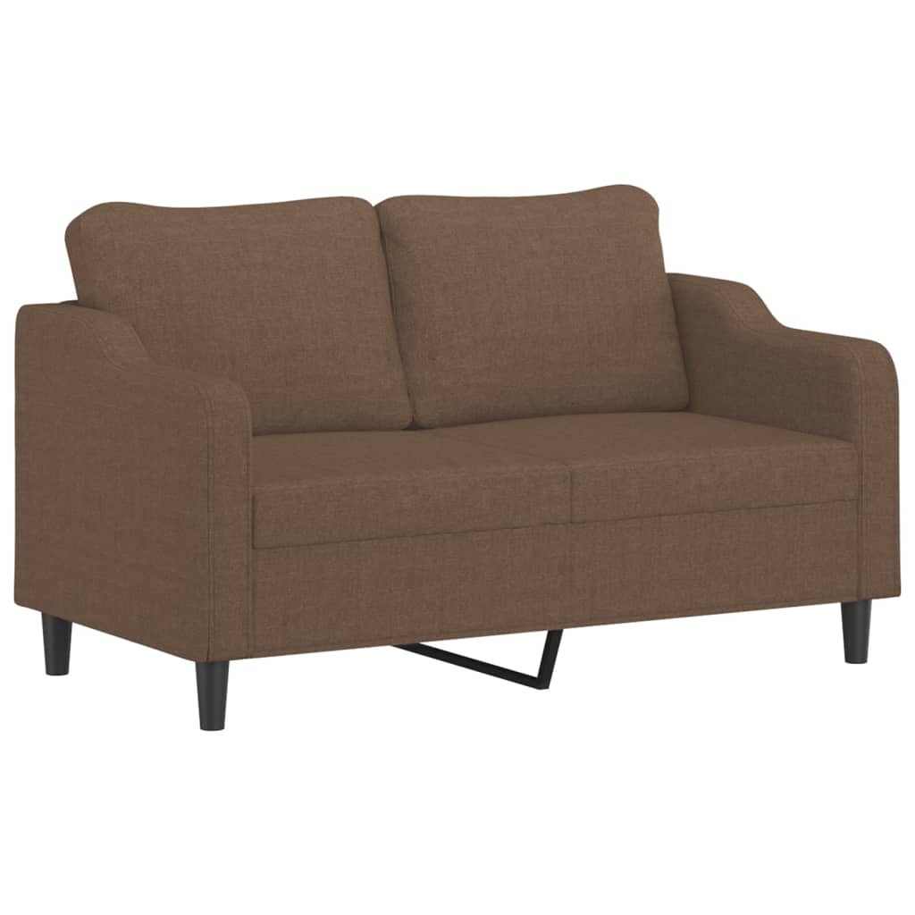 Ensemble de canapé 2 pièces avec coussins en tissu marron