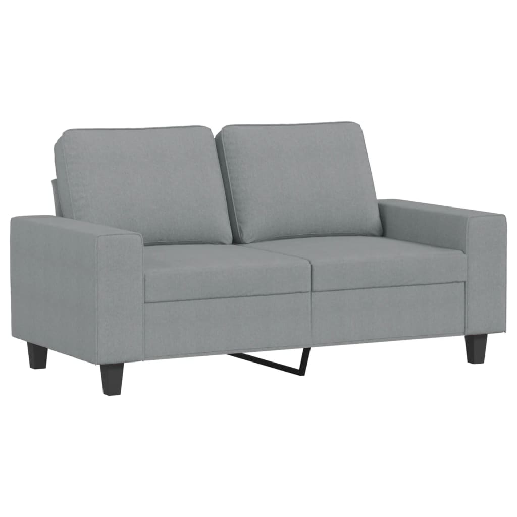 3-piece sofa set in light grey fabric
