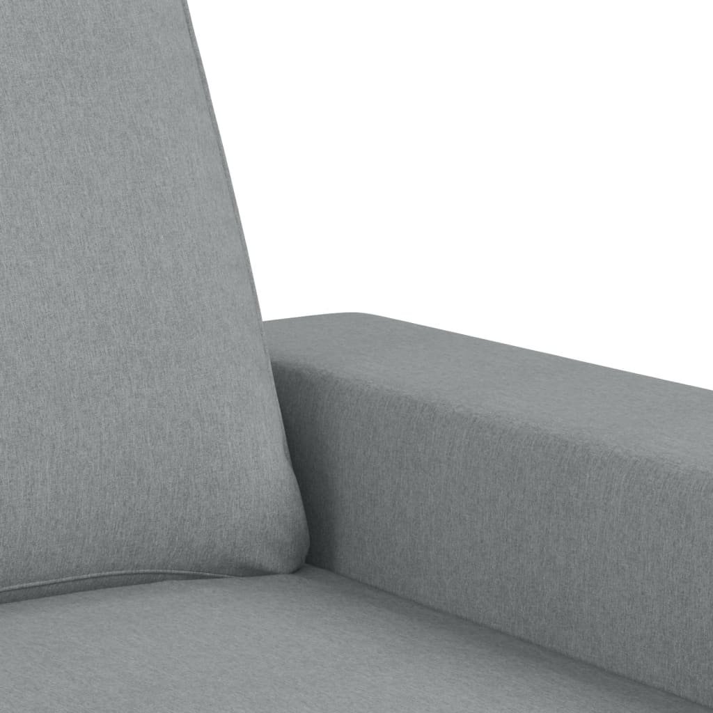 3-piece sofa set in light grey fabric