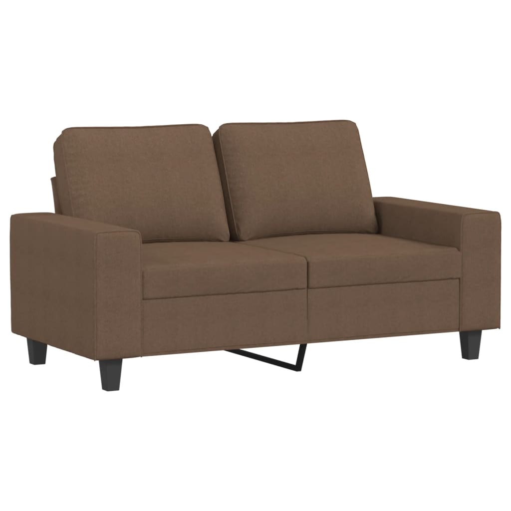 4-piece sofa set brown fabric