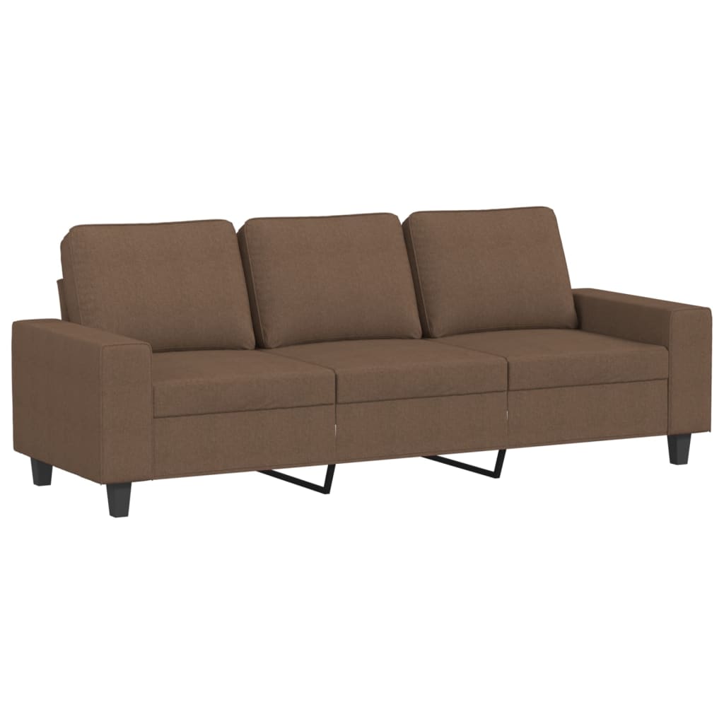 4-piece sofa set brown fabric