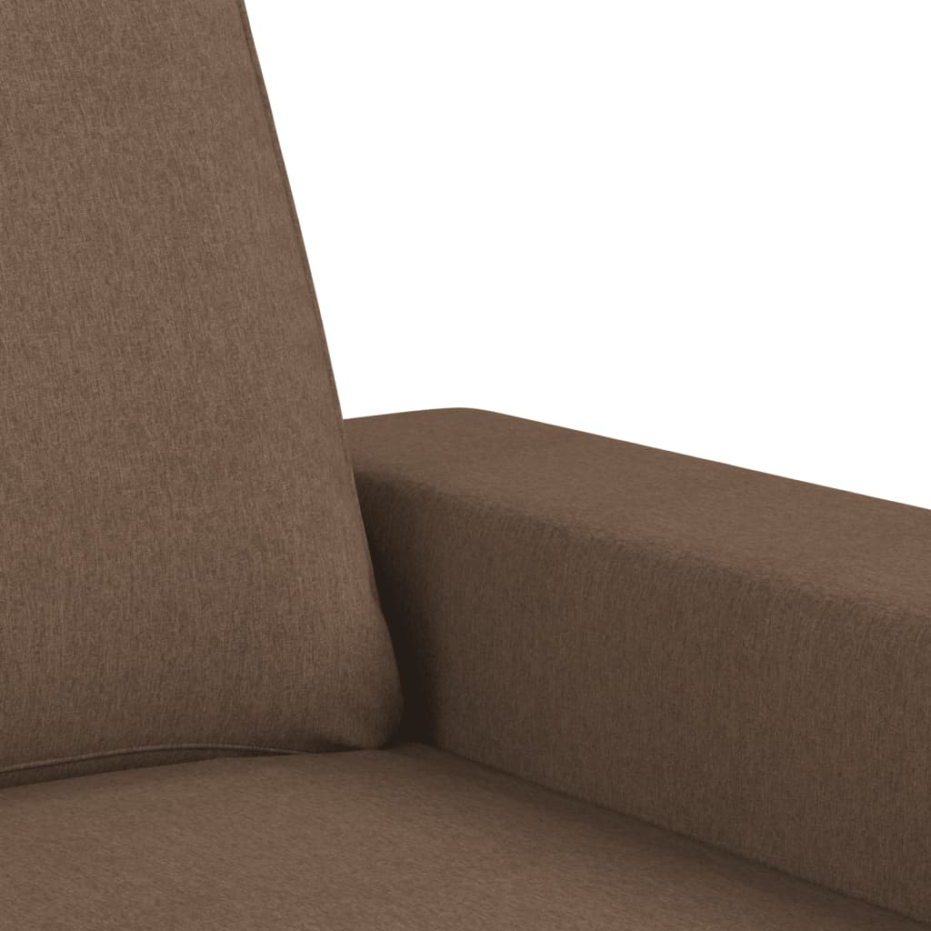 4-piece sofa set brown fabric