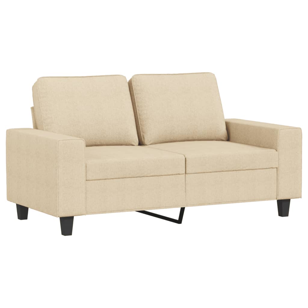 Ensemble de canapé 2 pièces en tissu crème
