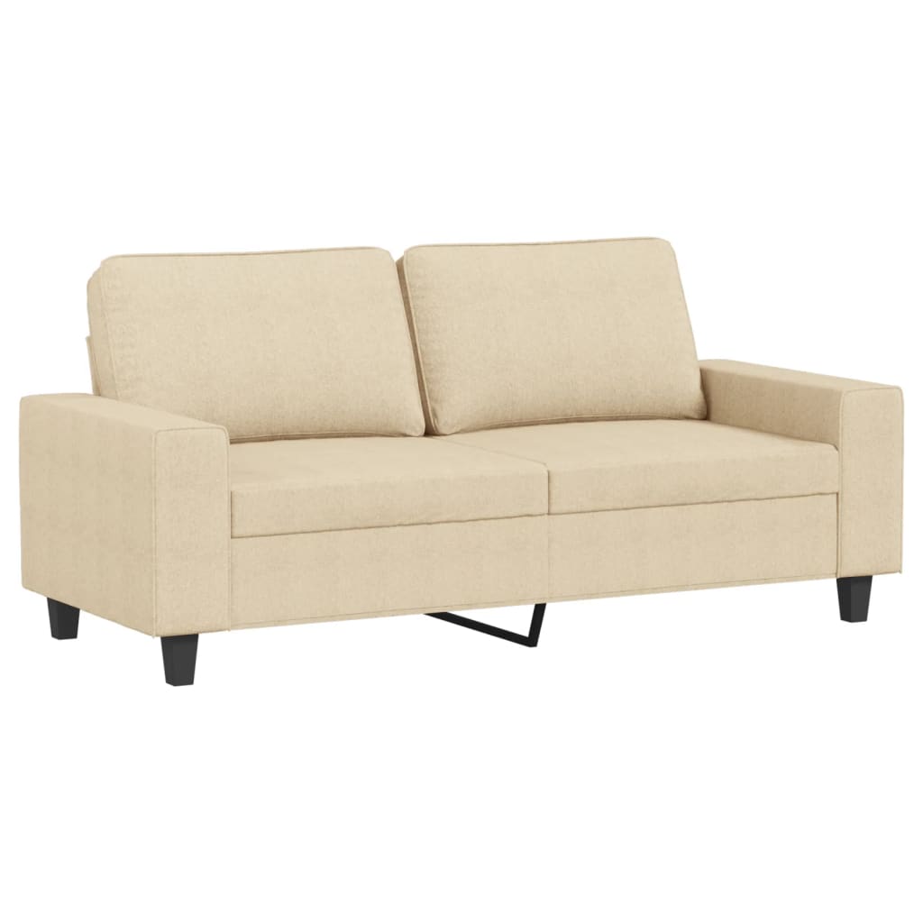 Ensemble de canapé 2 pièces en tissu crème