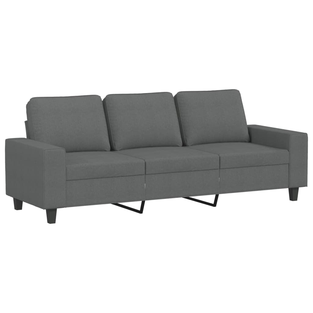 Ensemble de canapé 3 pièces en tissu gris foncé