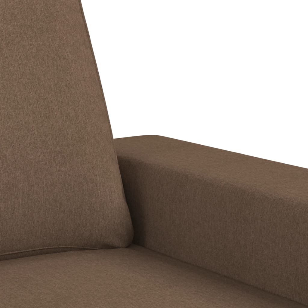 3-piece sofa set brown fabric