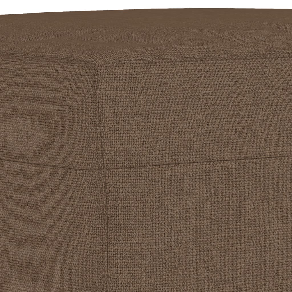 3-piece sofa set brown fabric