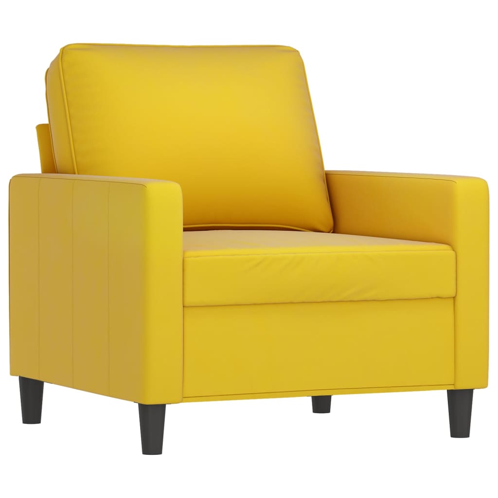 4-piece sofa set yellow velvet