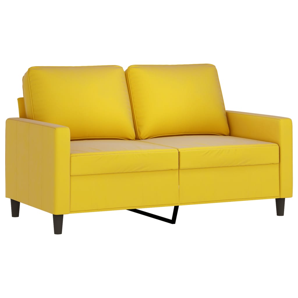 4-piece sofa set yellow velvet