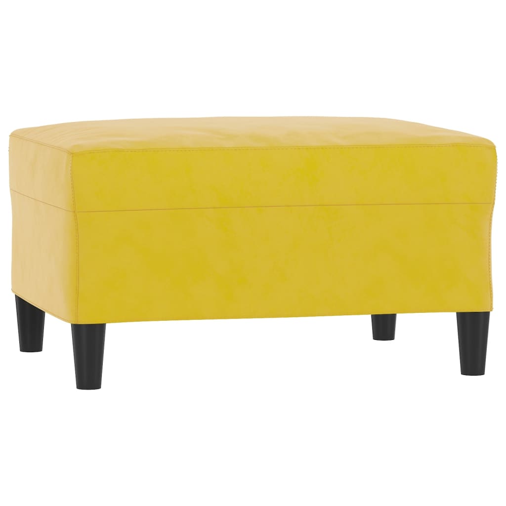 4-piece sofa set yellow velvet
