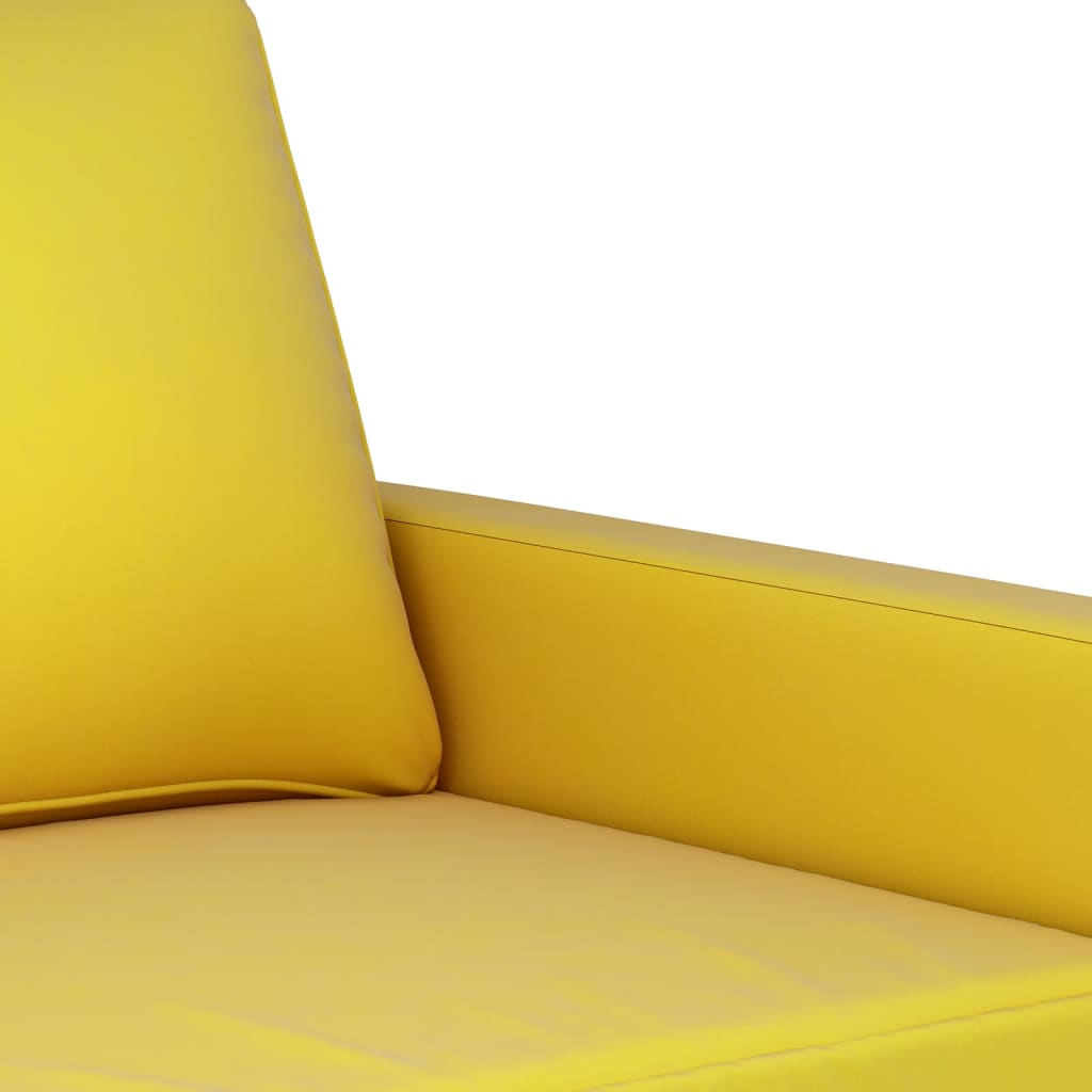 4-piece sofa set yellow velvet