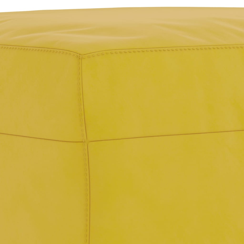 4-piece sofa set with cushions yellow velvet