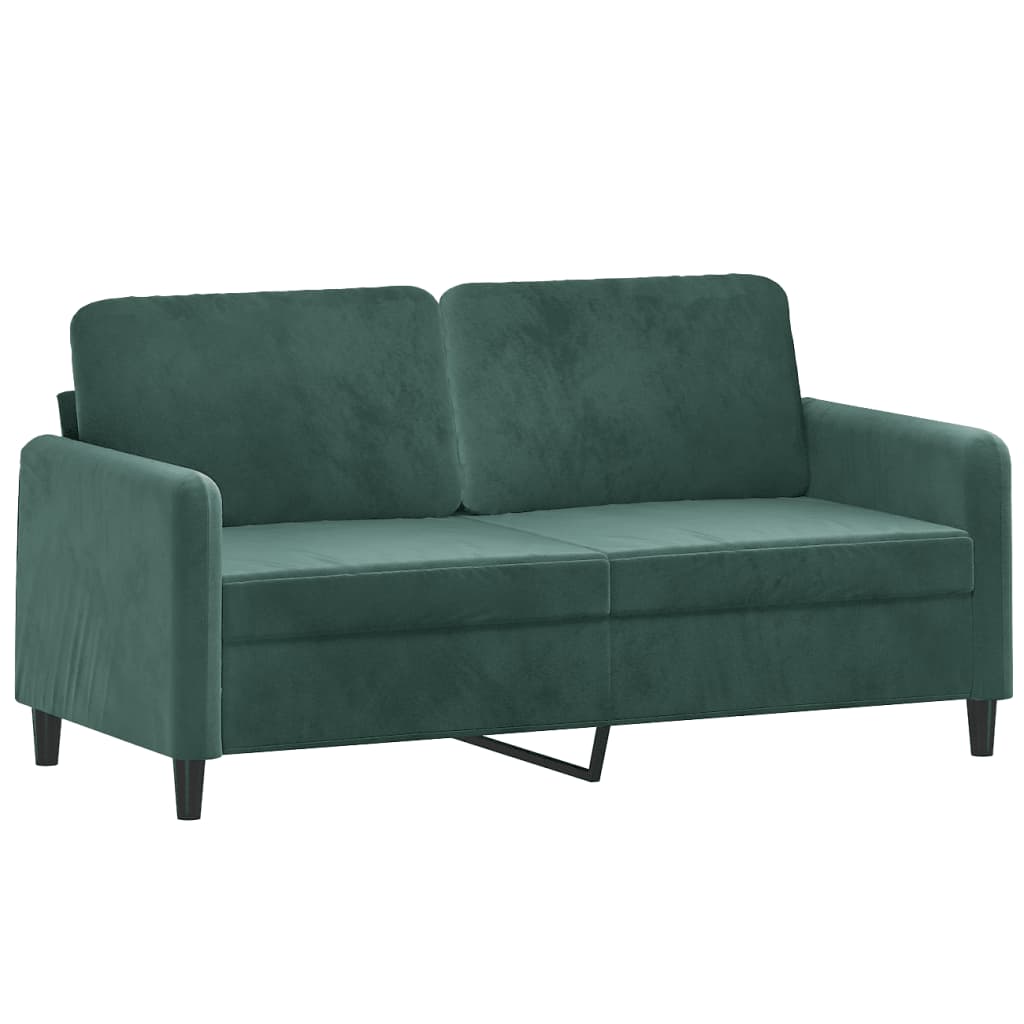 Ensemble de canapé 3 pièces en velours vert foncé