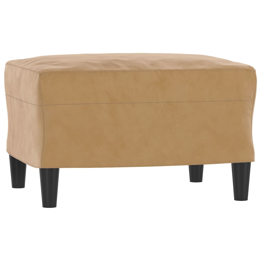 3-piece sofa set brown velvet