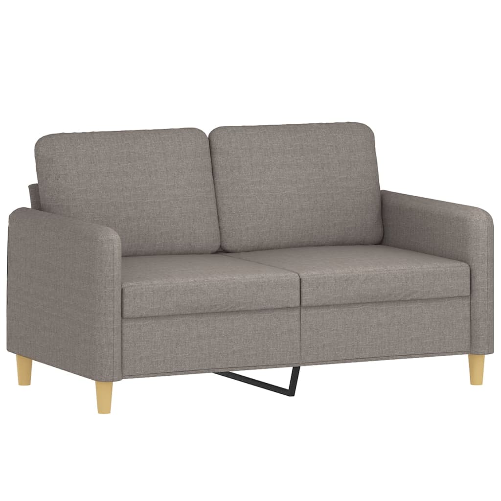4-tlg. Sofagarnitur mit Kissen Taupe Stoff