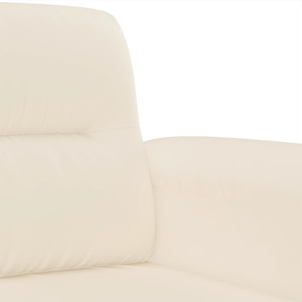 Ensemble de canapé 3 pièces avec coussins en tissu microfibre beige