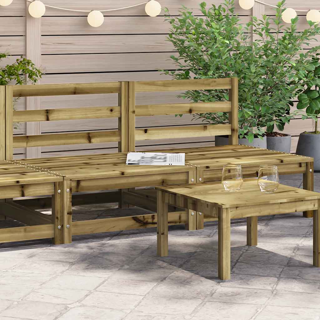 Gartensofas ohne Armlehnen 2 Stk. 70x70x67 cm Kiefernholz