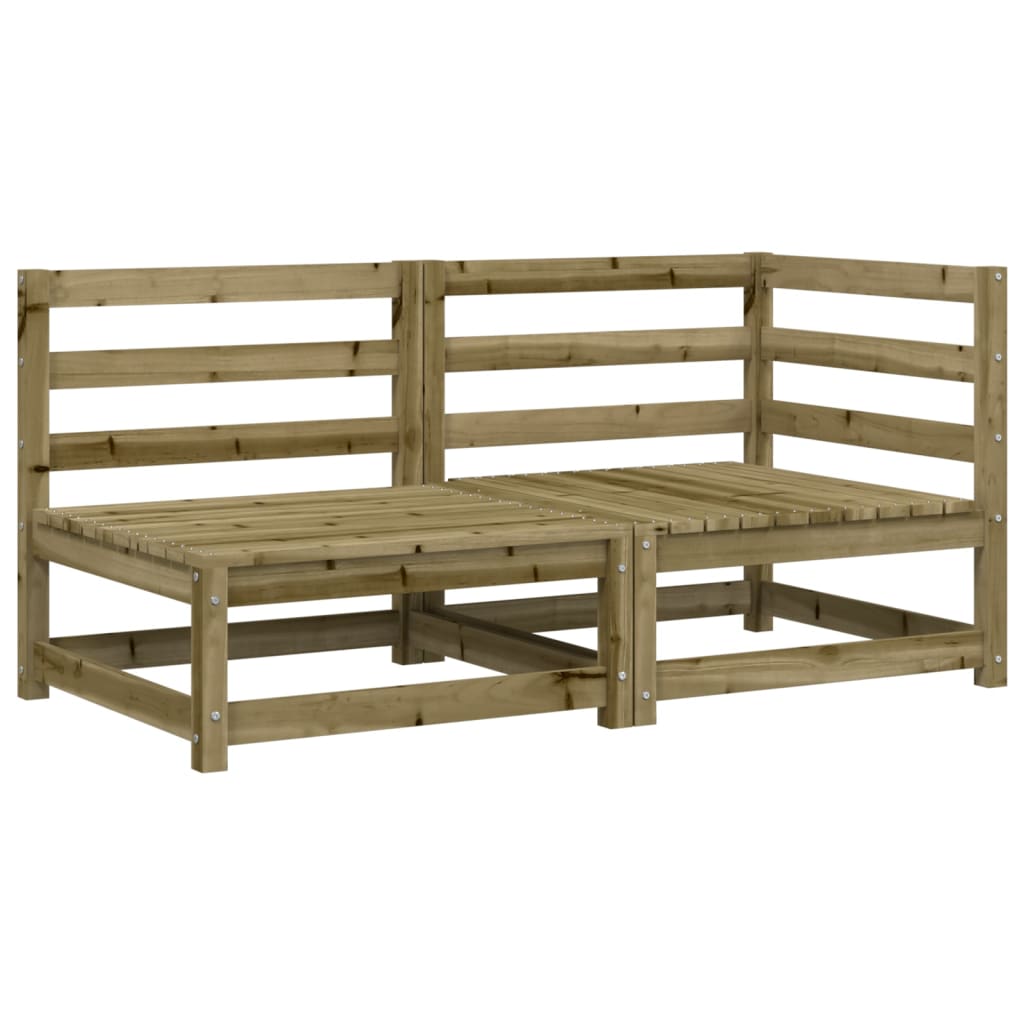 Garden Sofa 2-Seater Pinewood Impregnated