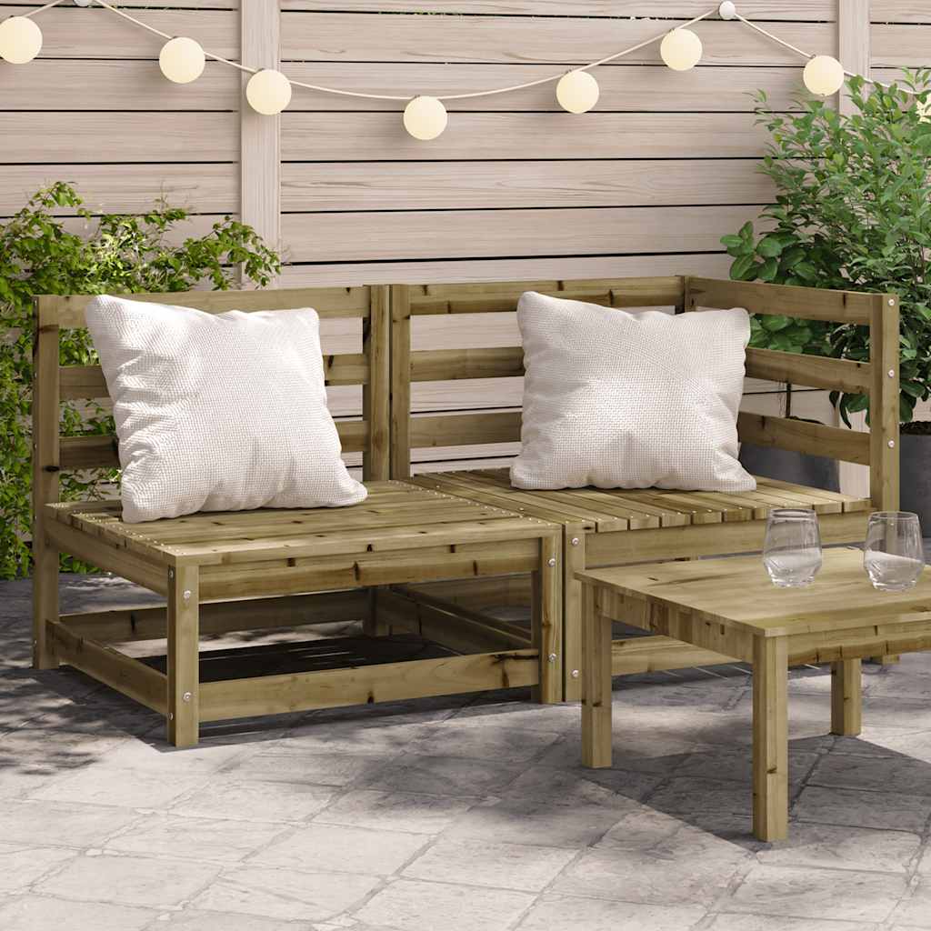 Garden Sofa 2-Seater Pinewood Impregnated