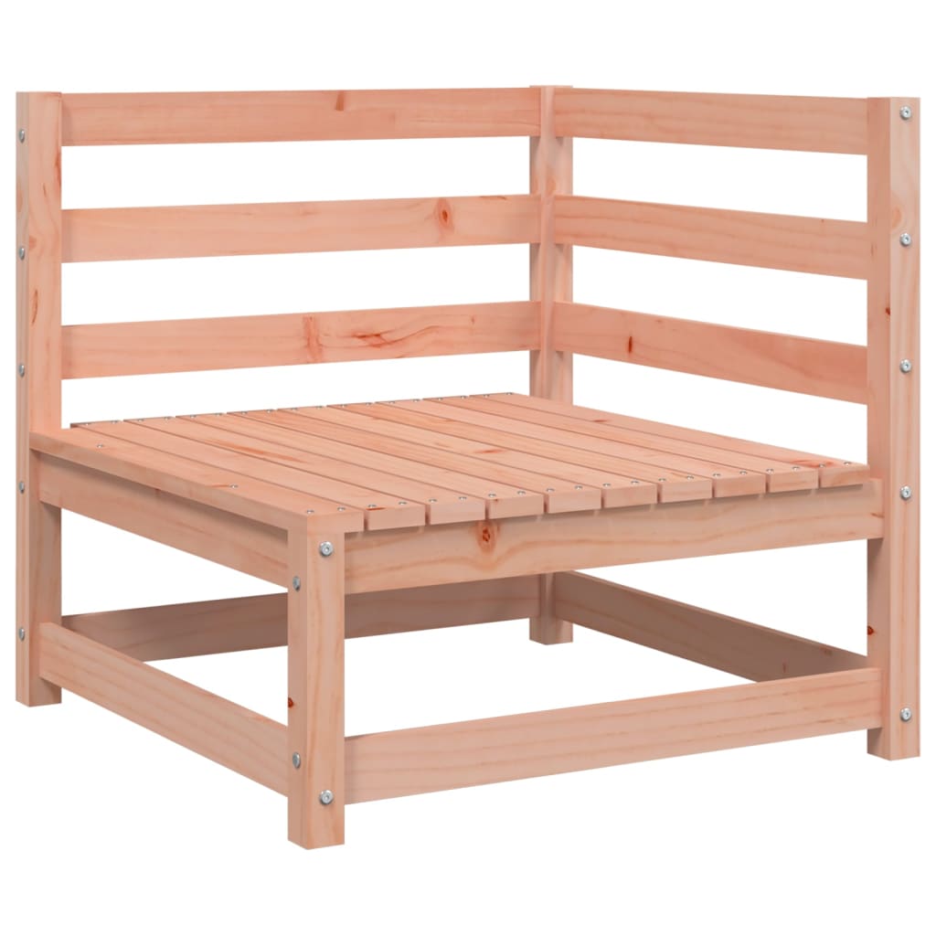 Garden sofa with stool 2-seater solid wood Douglas fir