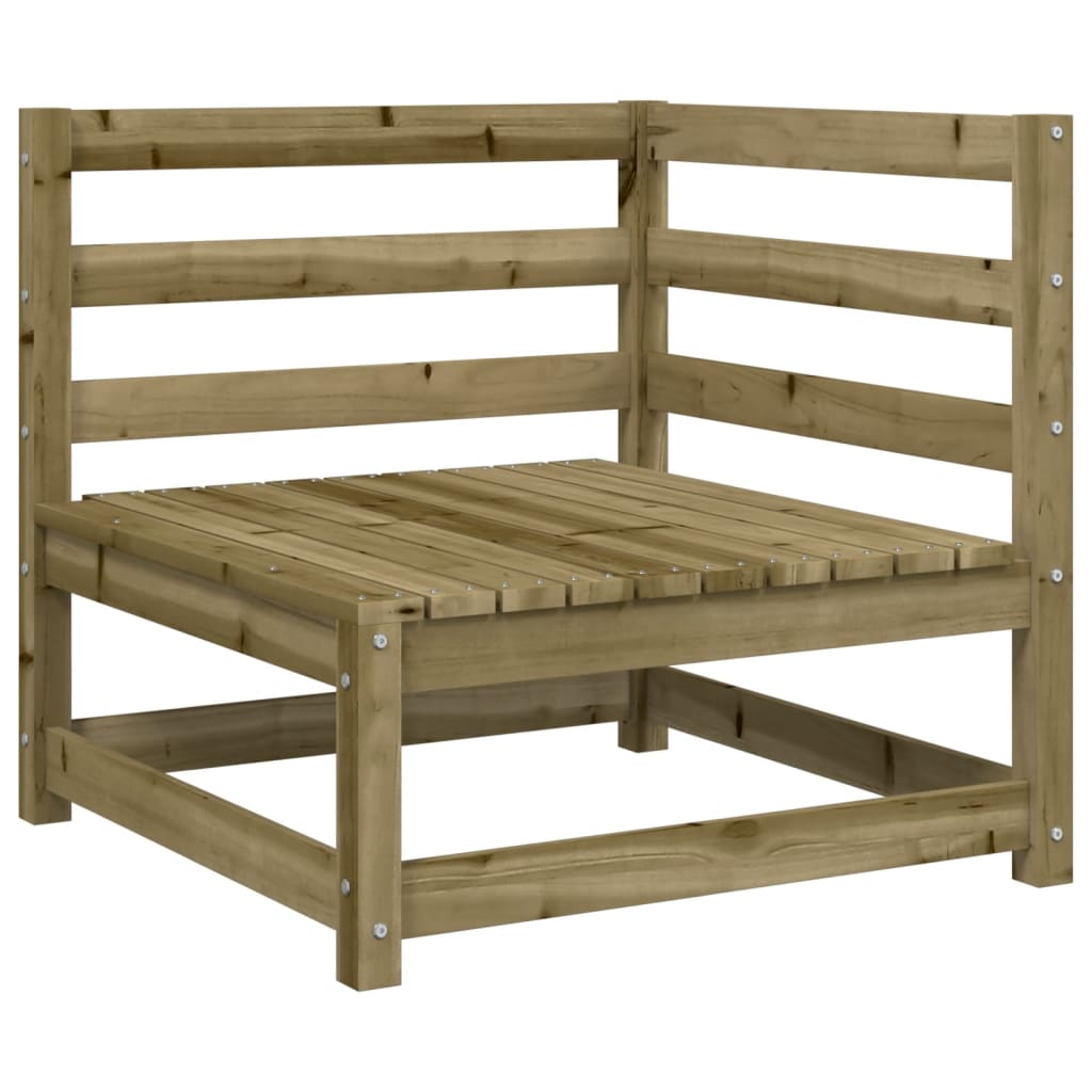 Garden Sofa with Stool 2-Seater Pinewood Impregnated