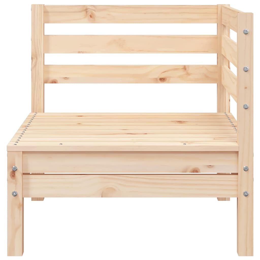 Garden sofa 2-seater with stool solid pine