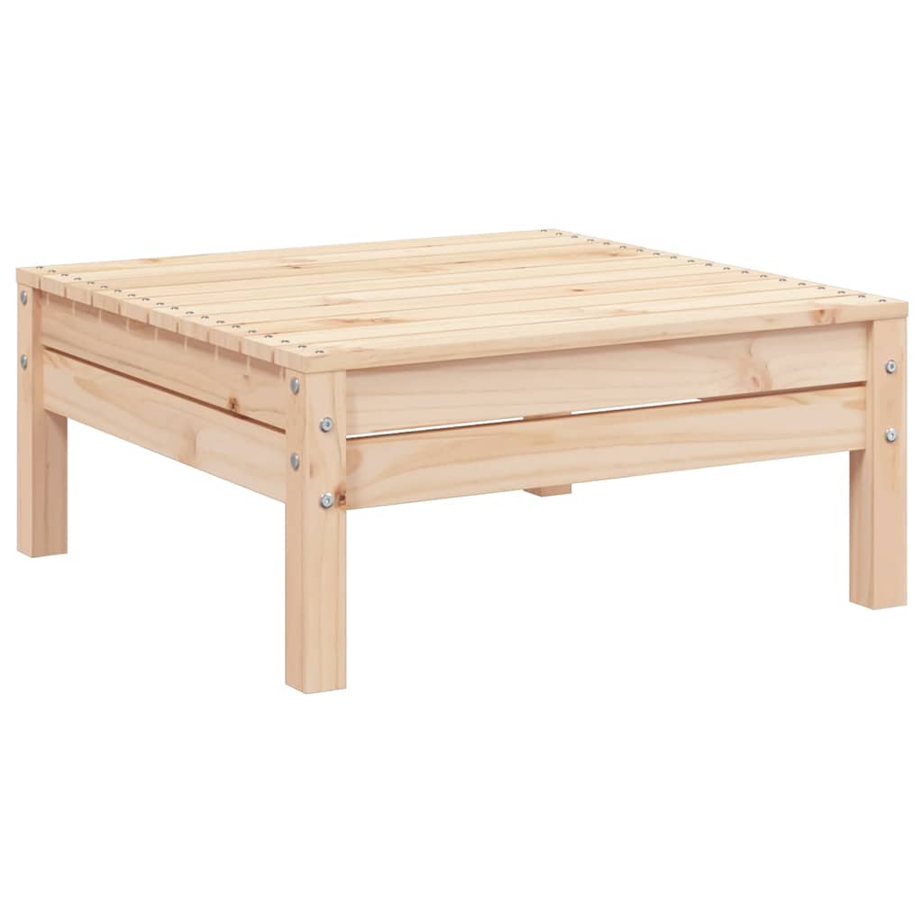 Garden sofa 2-seater with stool solid pine